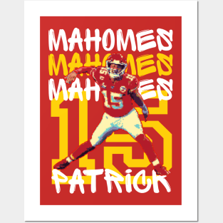 Patrick Mahomes chiefs pixel art Posters and Art